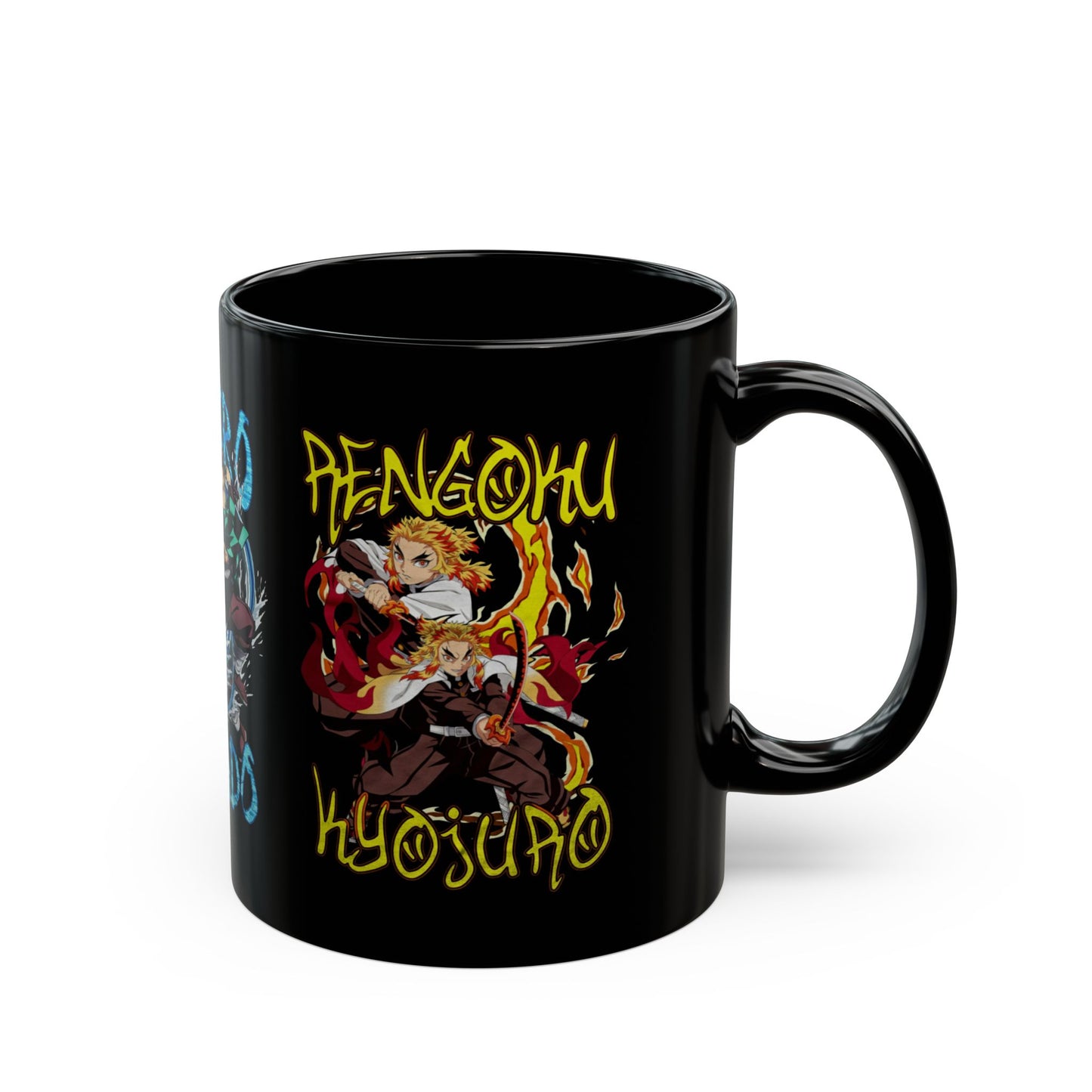 Demon Slayer Trio Black Ceramic Mug – Perfect for Coffee, Tea, and Hot Chocolate Lovers