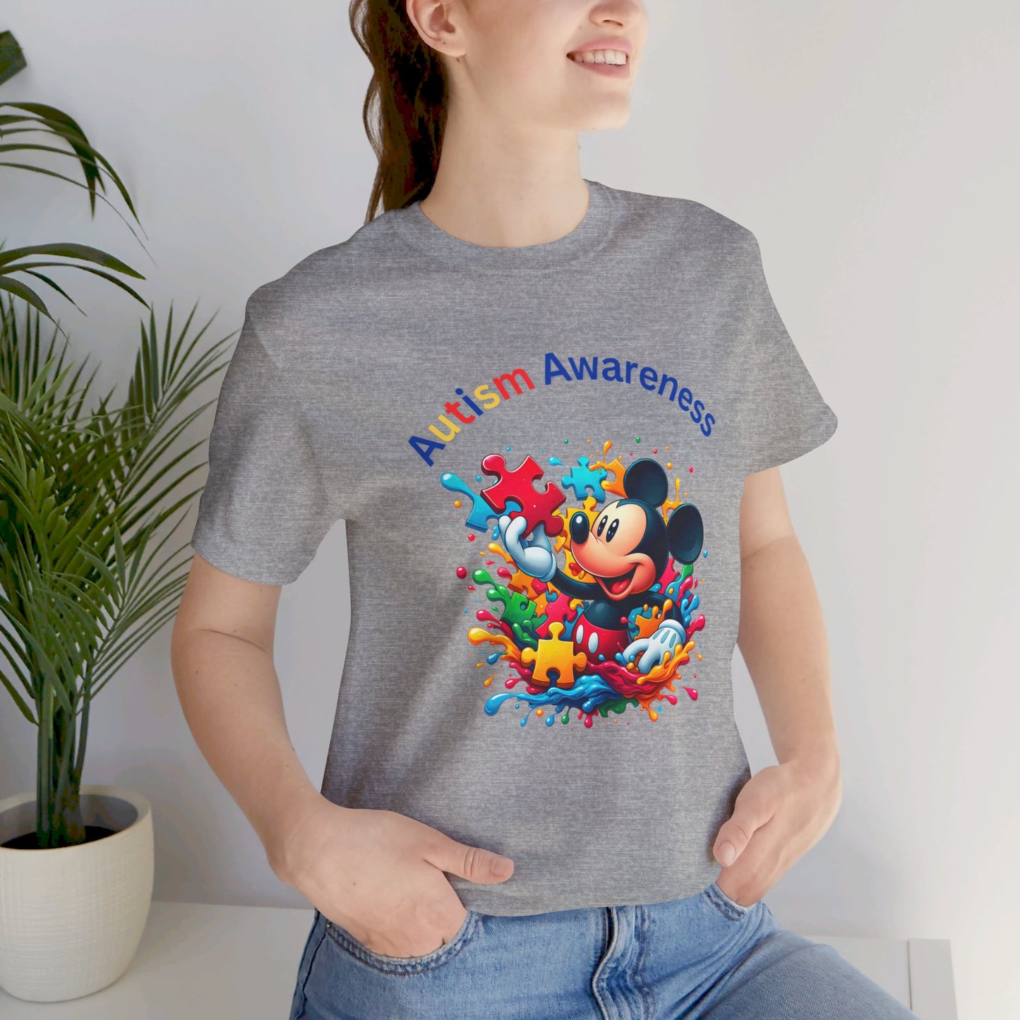 MIckey Autism Awareness Unisex Jersey Short Sleeve Tee