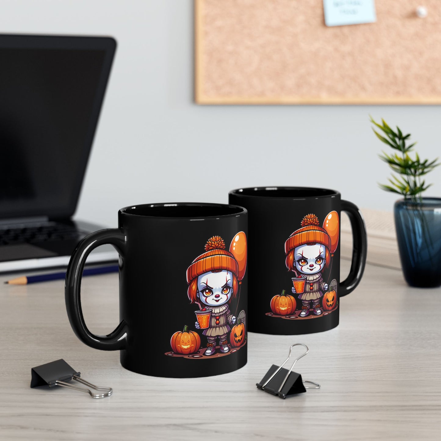 Little Pennywise Halloween Black Mug (11oz)