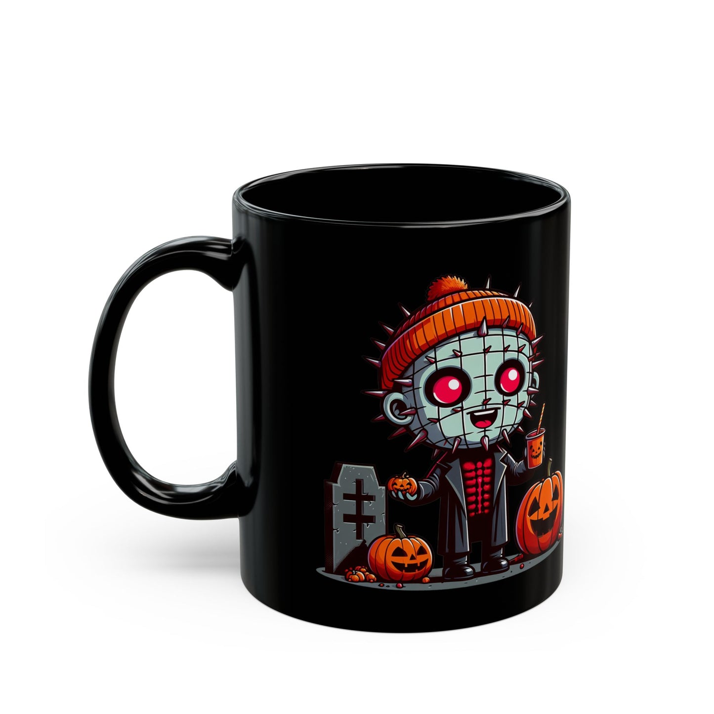 Little Pinhead Halloween Black Mug (11oz)