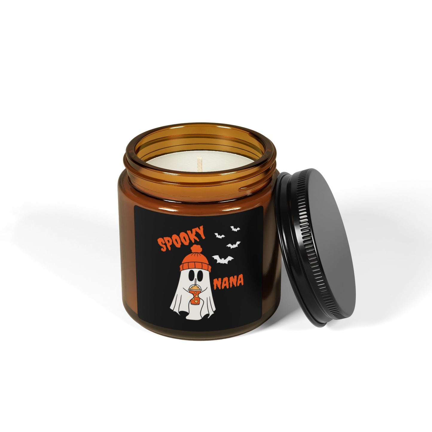 Spooky Nana Scented Soy Candle (Multi-Size, Amber Jar)