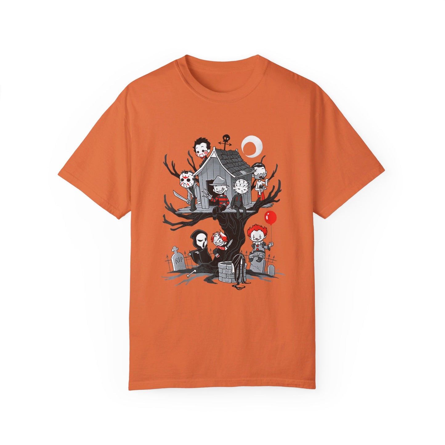 Horror Villains Treehouse Shirt: Fun and Spooky Halloween Style