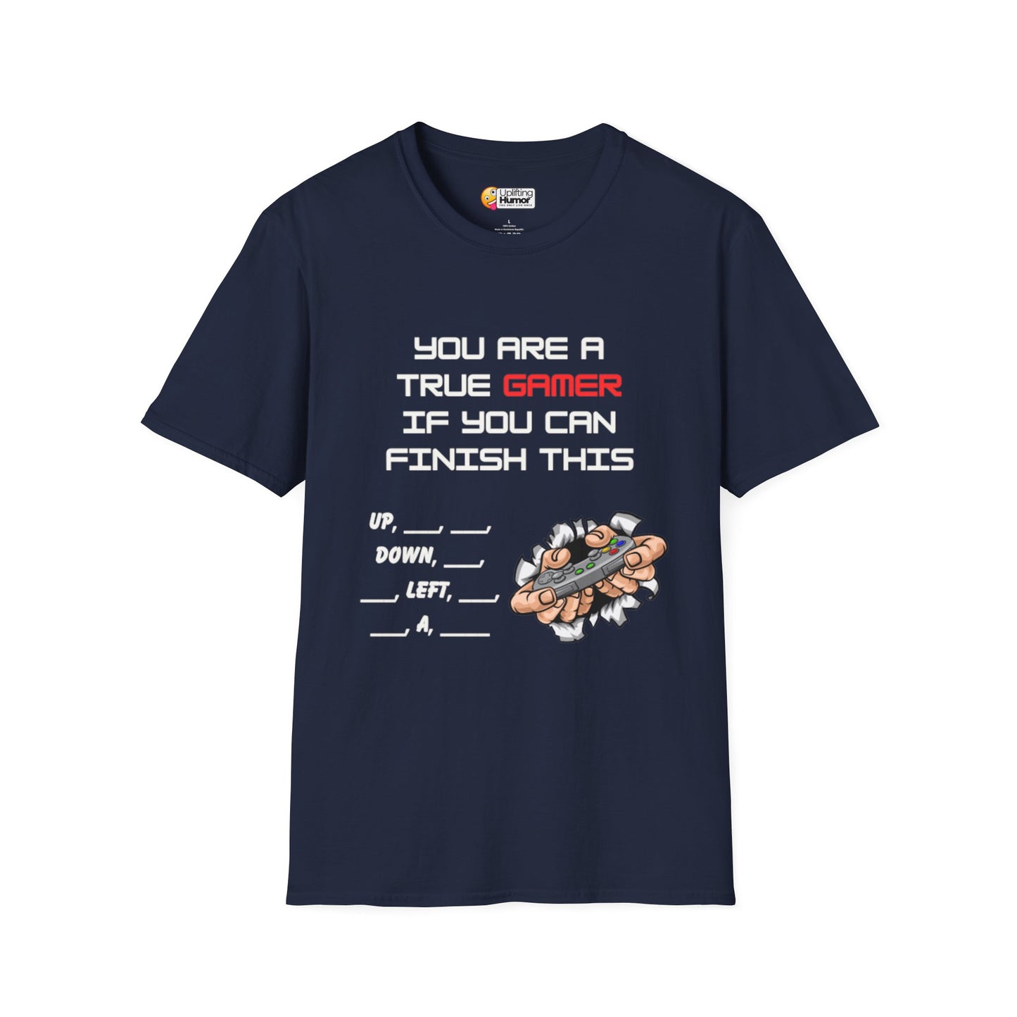 You're a True Gamer If You Finish This Cheat Code Shirt: Retro Gaming Style