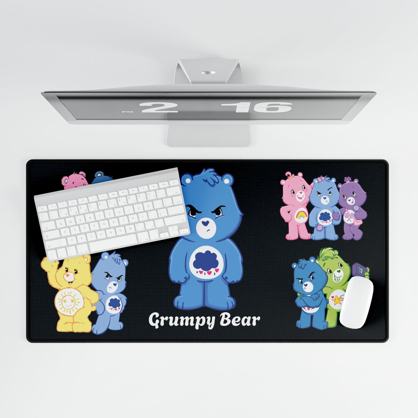 Grumpy Bear PC Mouse Pad: Nostalgic Care Bears Desk Accessory