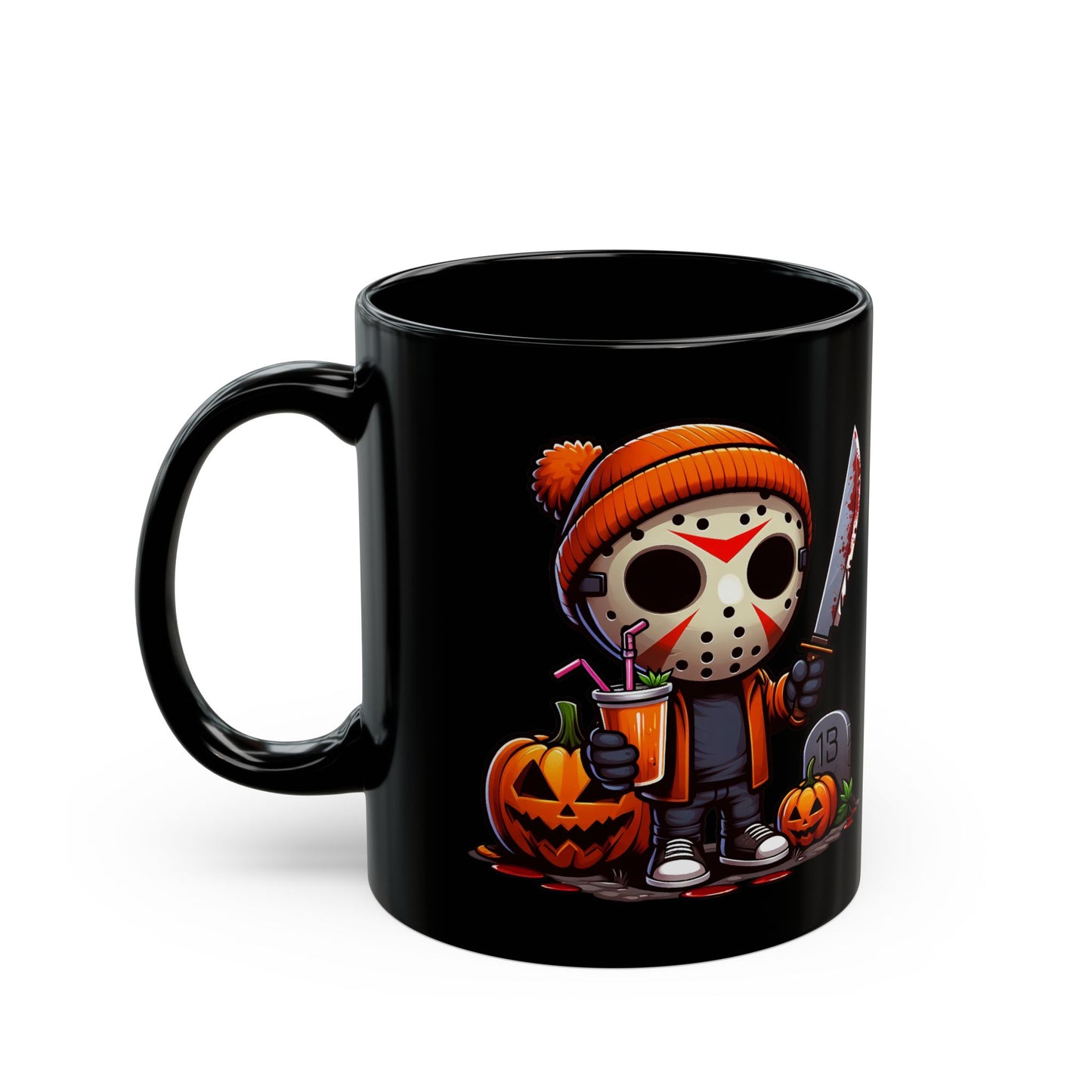 Little Jason Halloween Black Mug (11oz)