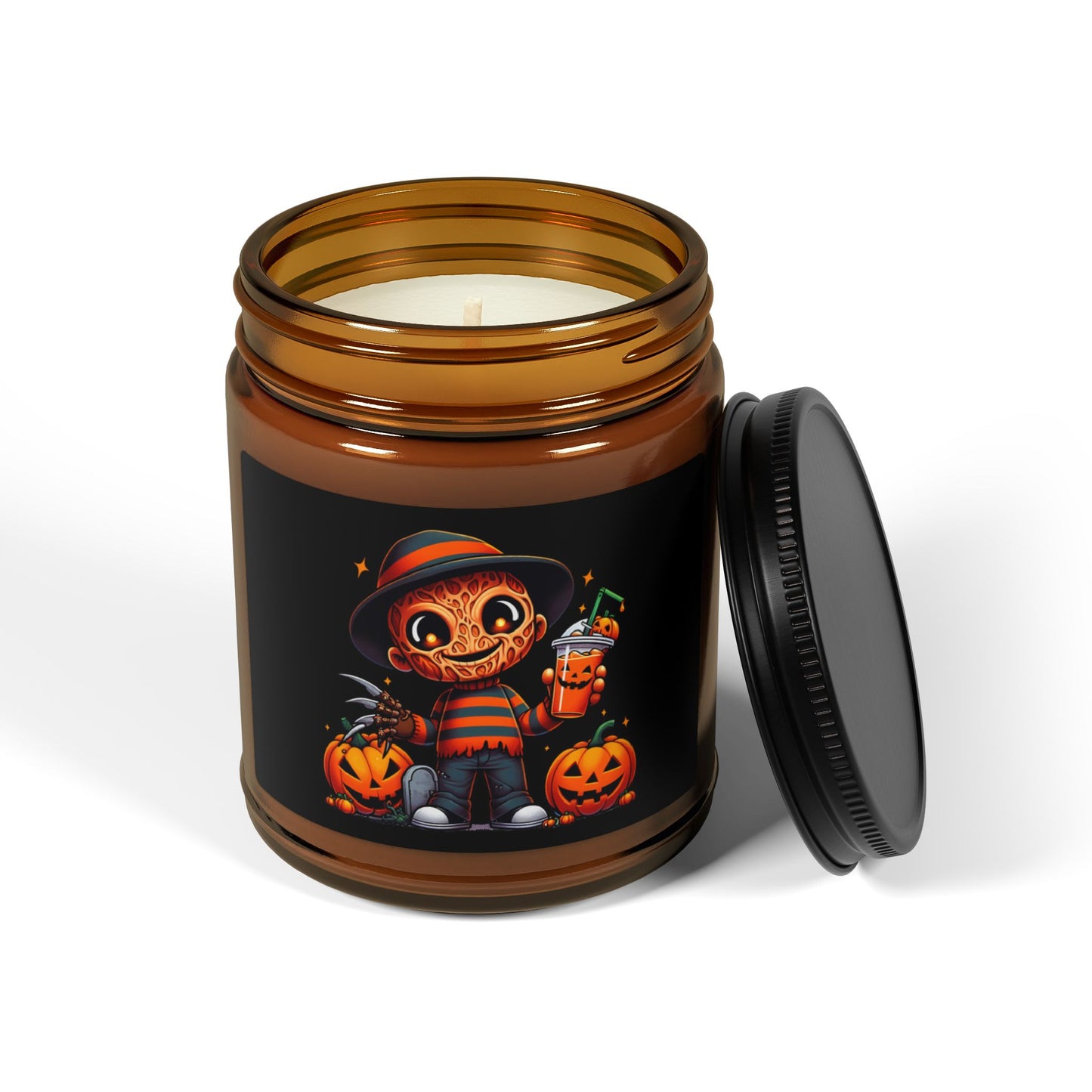 Freddy Scented Soy Candle (Multi-Size, Amber Jar)