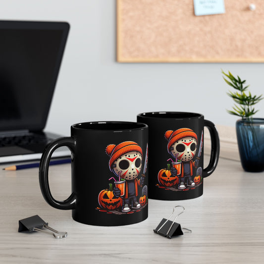 Little Jason Halloween Black Mug (11oz)