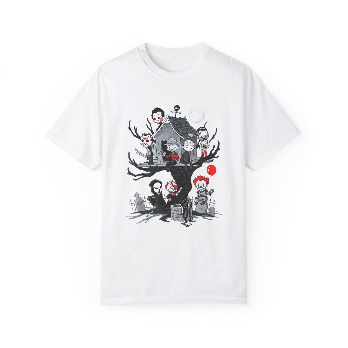 Horror Villains Treehouse Shirt: Fun and Spooky Halloween Style