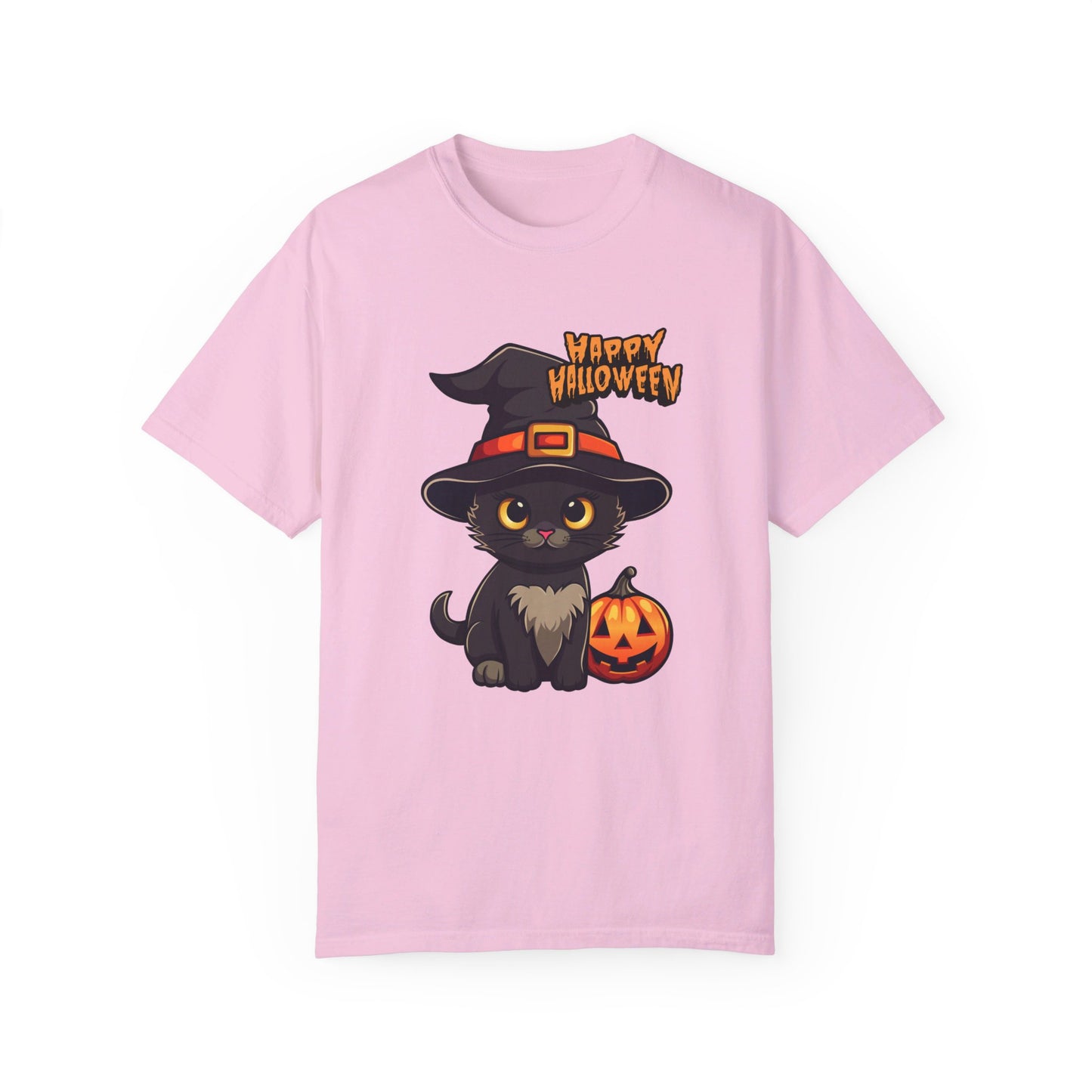 Happy Halloween Cat Shirt: Cute Witchy Style for Spooky Season