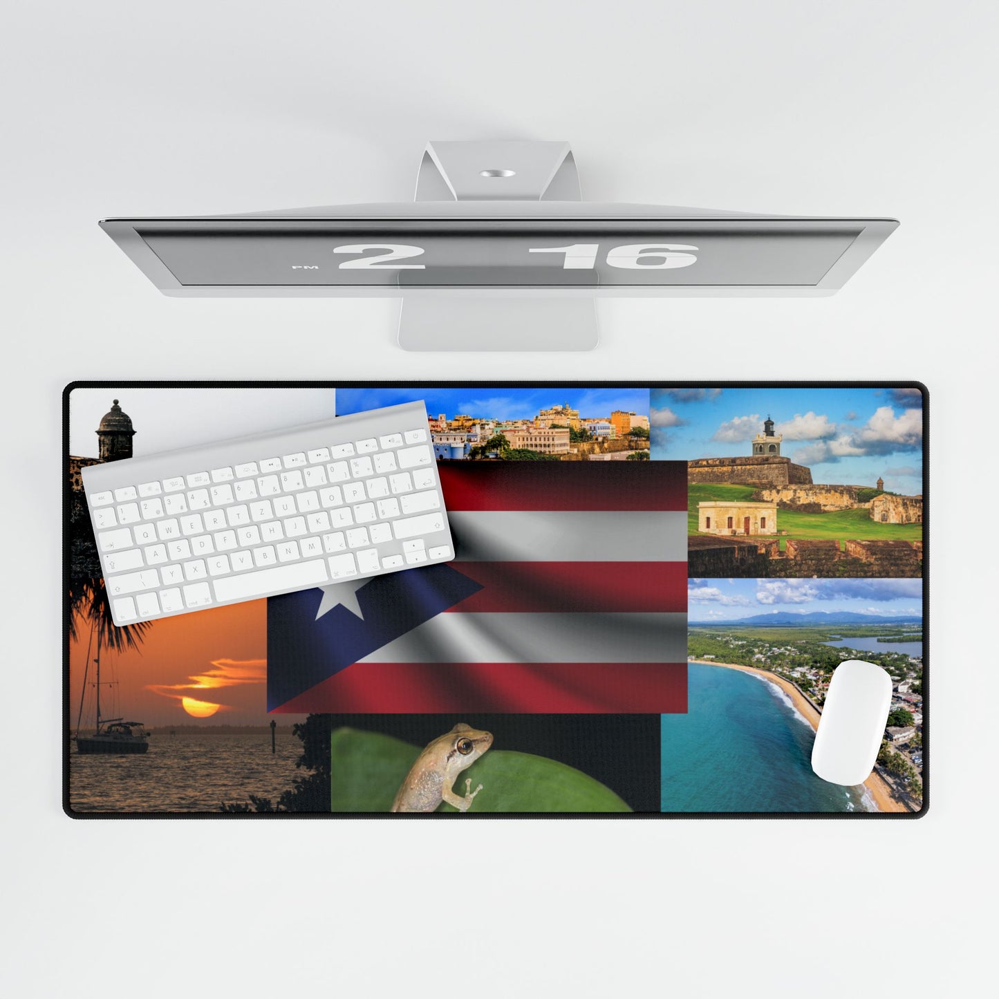 Puerto Rico Flag & Attractions PC Mouse Pad: Island Pride for Your Desk