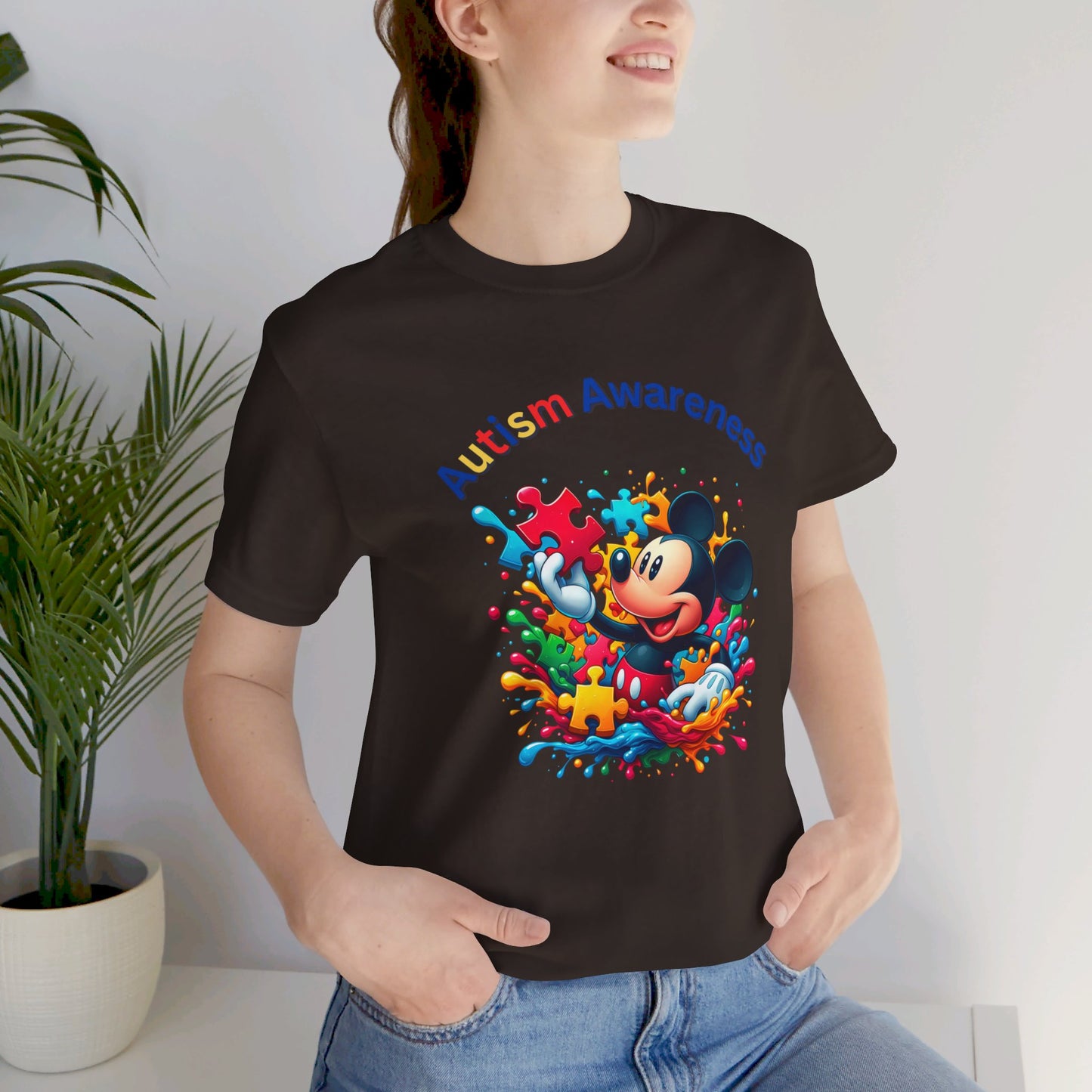 MIckey Autism Awareness Unisex Jersey Short Sleeve Tee