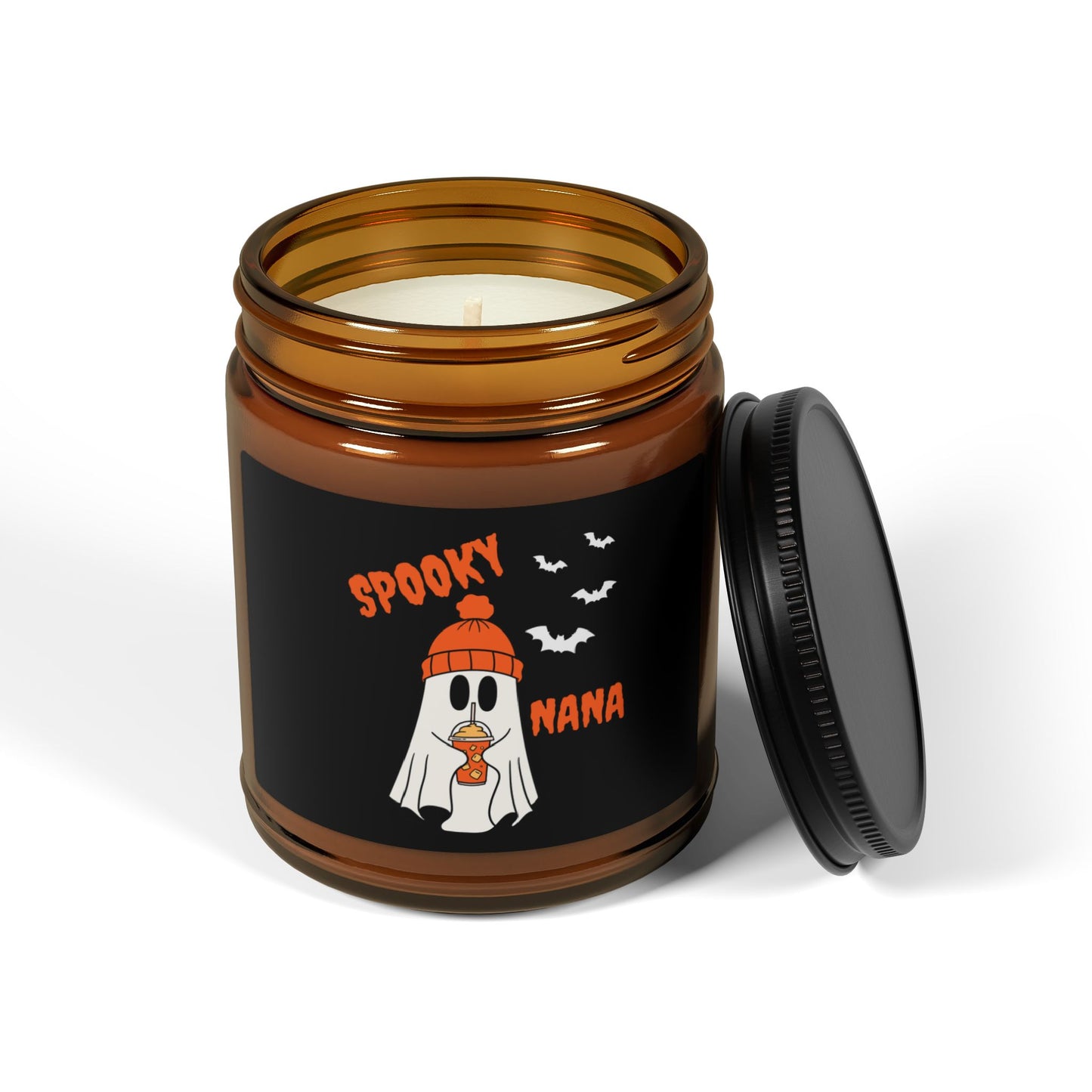 Spooky Nana Scented Soy Candle (Multi-Size, Amber Jar)