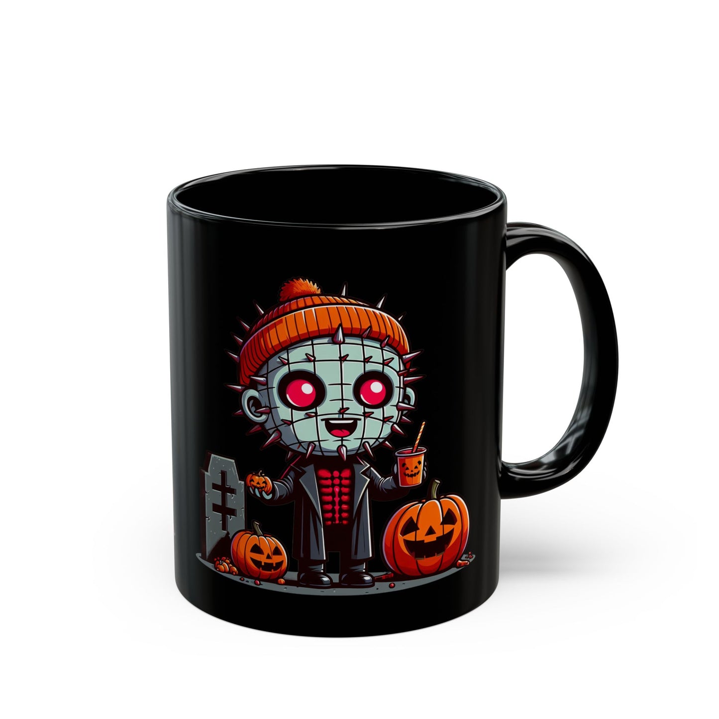 Little Pinhead Halloween Black Mug (11oz)