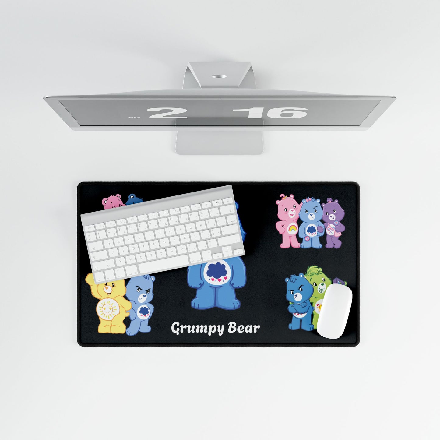 Grumpy Bear PC Mouse Pad: Nostalgic Care Bears Desk Accessory