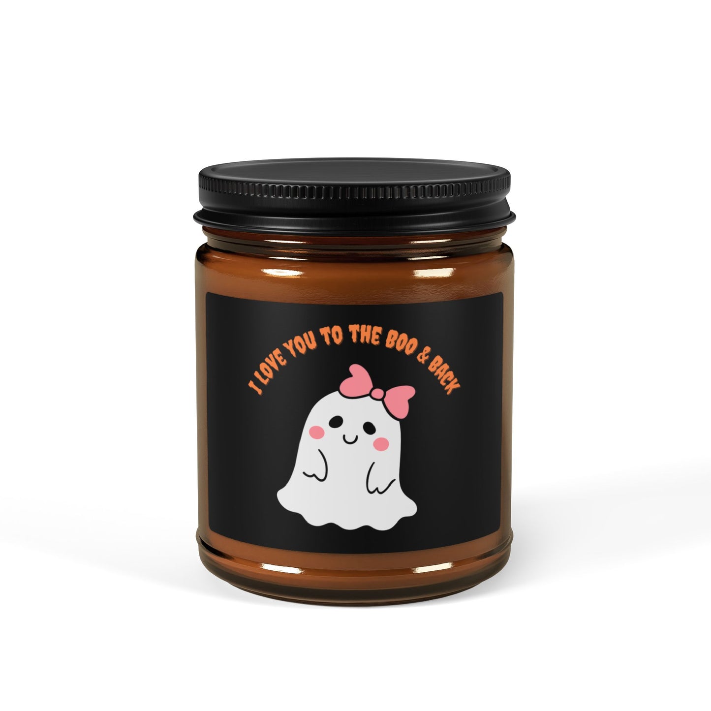 Boo & Back Scented Soy Candle (Multi-Size, Amber Jar)