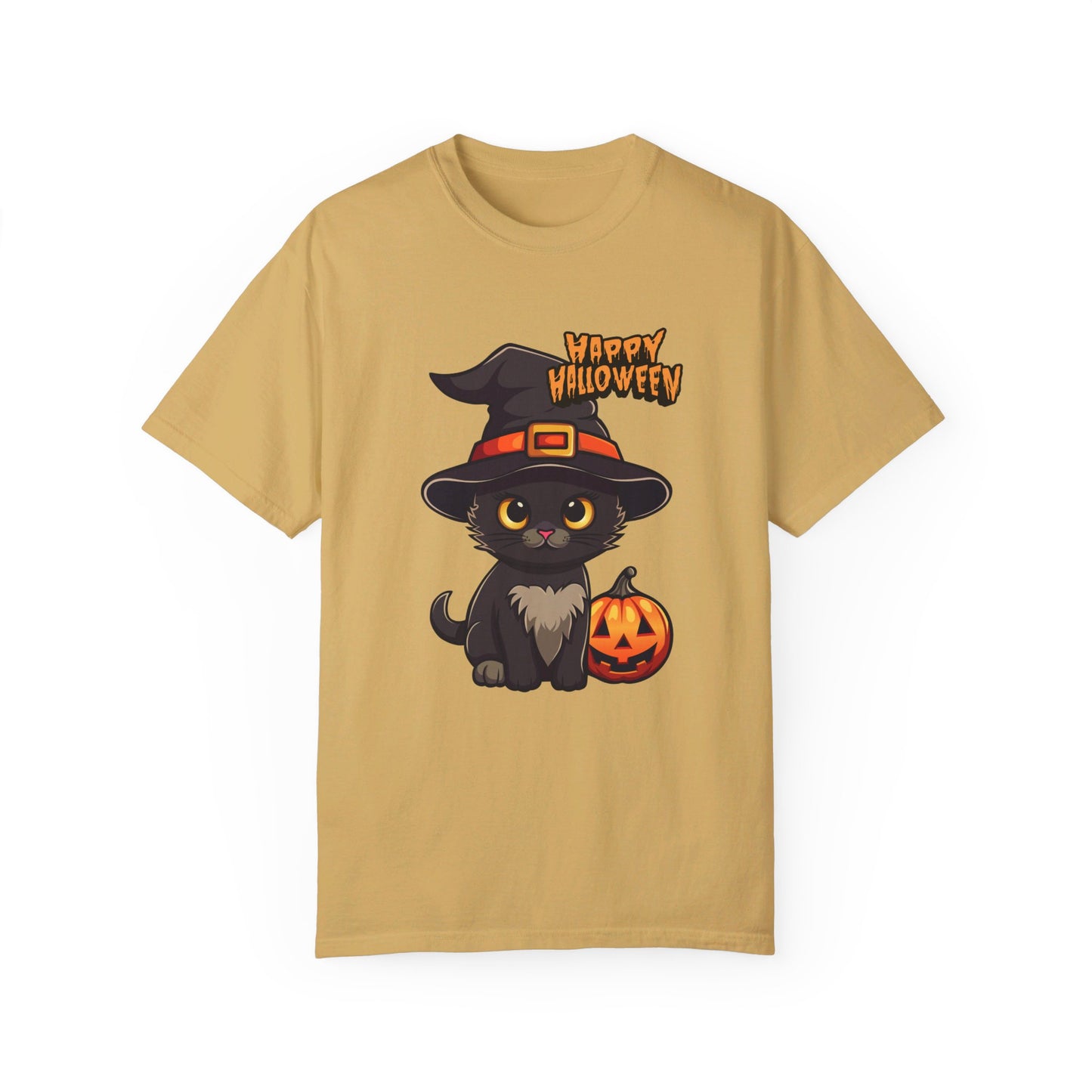 Happy Halloween Cat Shirt: Cute Witchy Style for Spooky Season