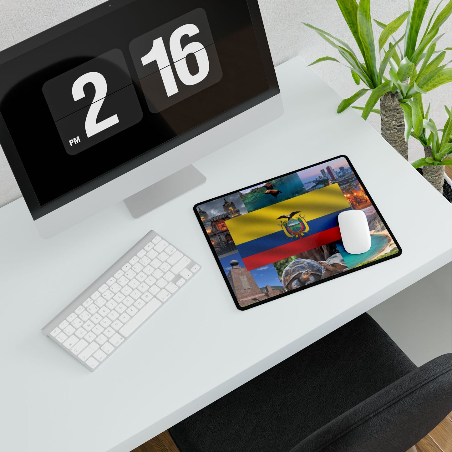 Ecuador Flag & Attractions PC Mouse Pad: Celebrate Ecuador in Style