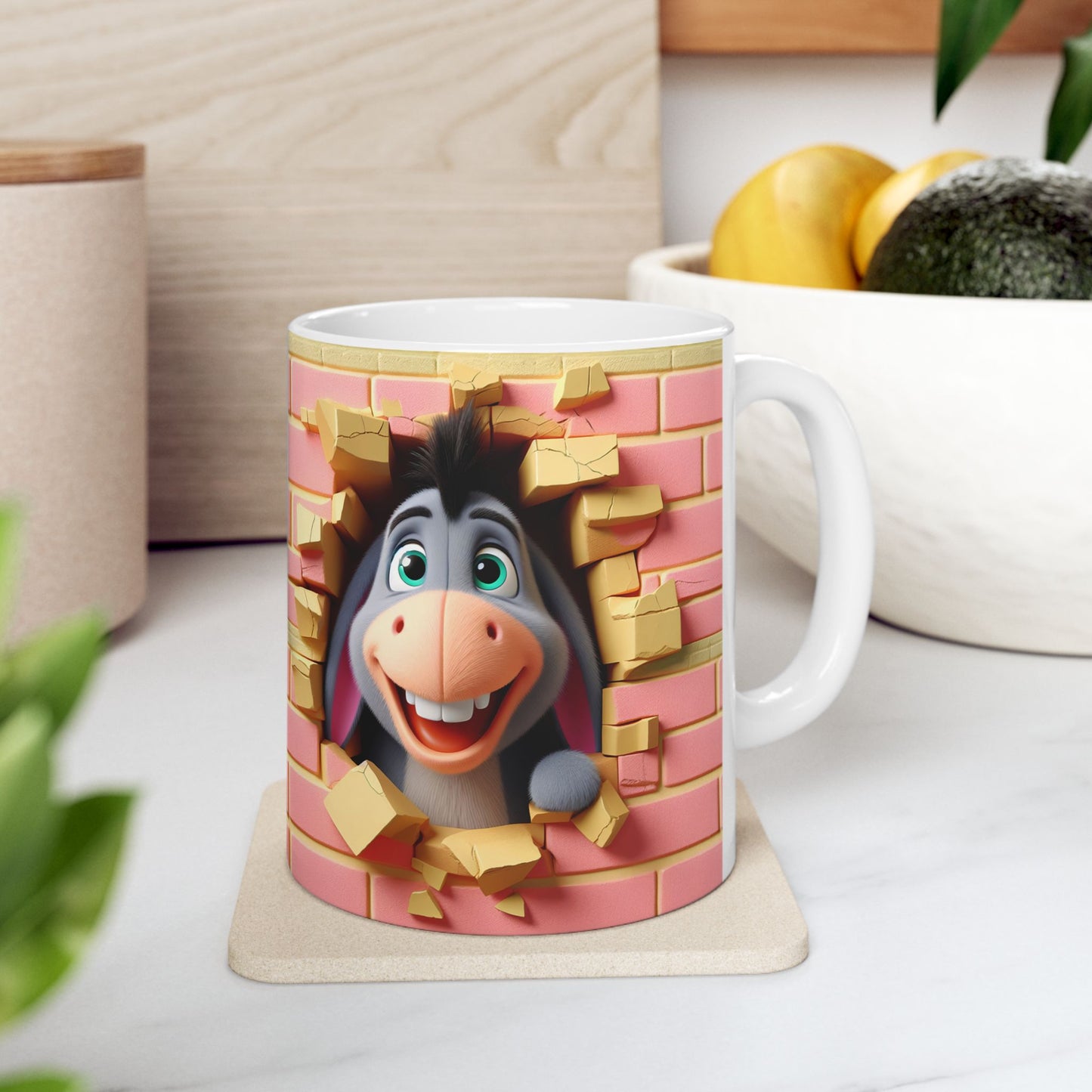 Donkey Ceramic Mug, (11oz)