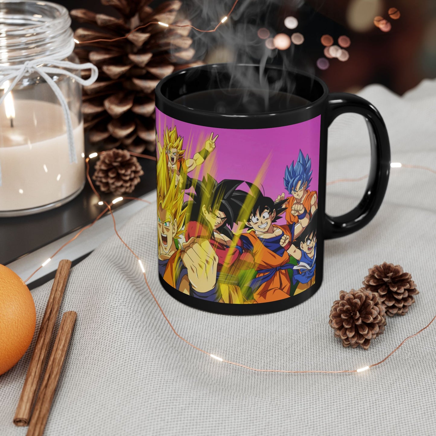 Anime power Black Mug (11oz)