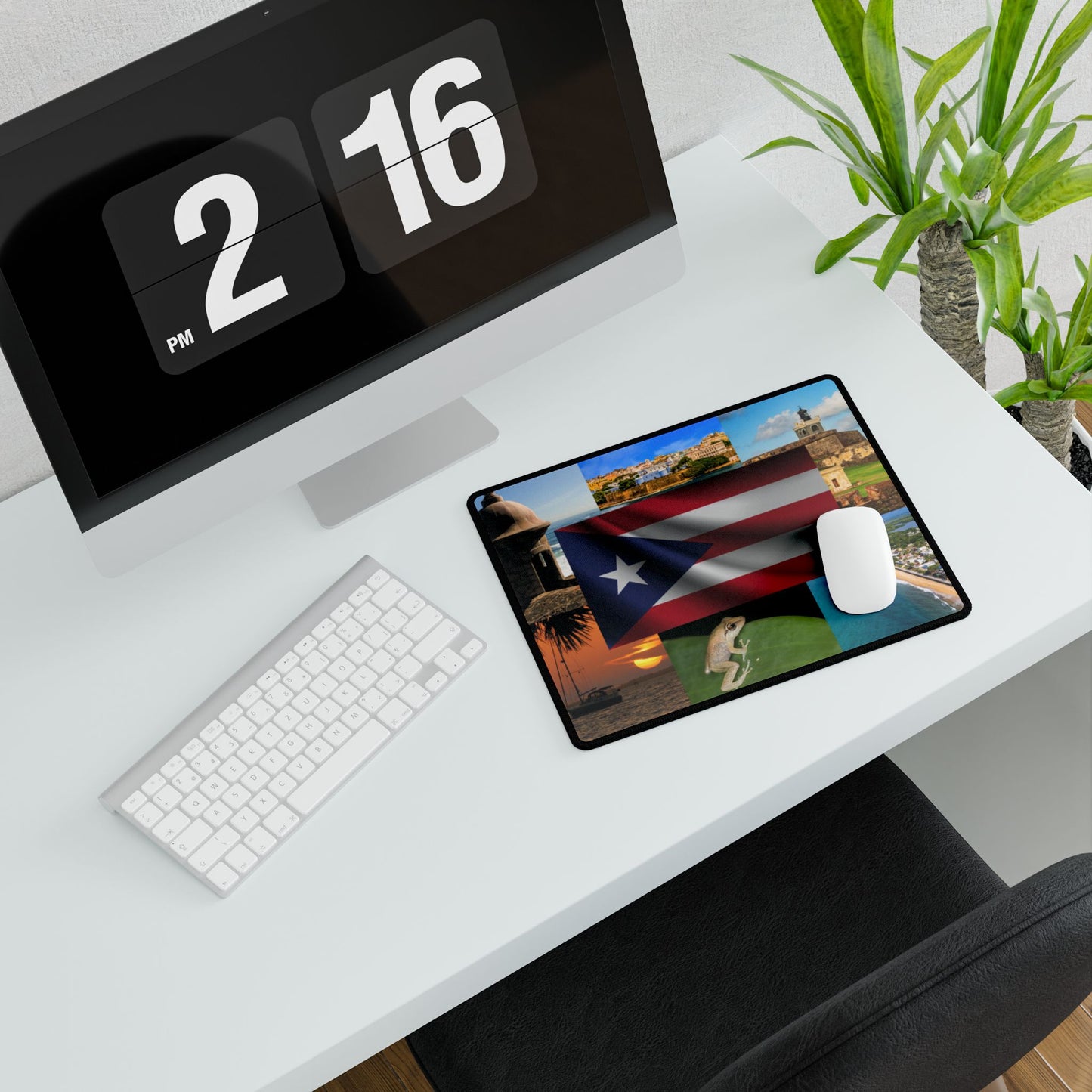 Puerto Rico Flag & Attractions PC Mouse Pad: Island Pride for Your Desk