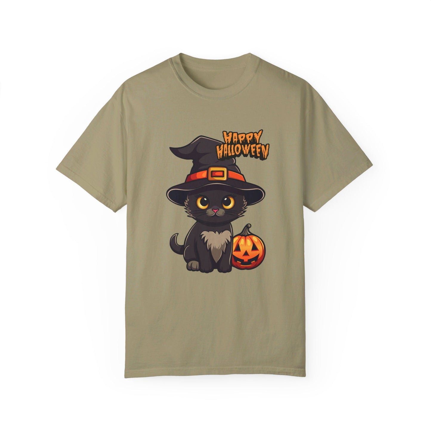 Happy Halloween Cat Shirt: Cute Witchy Style for Spooky Season