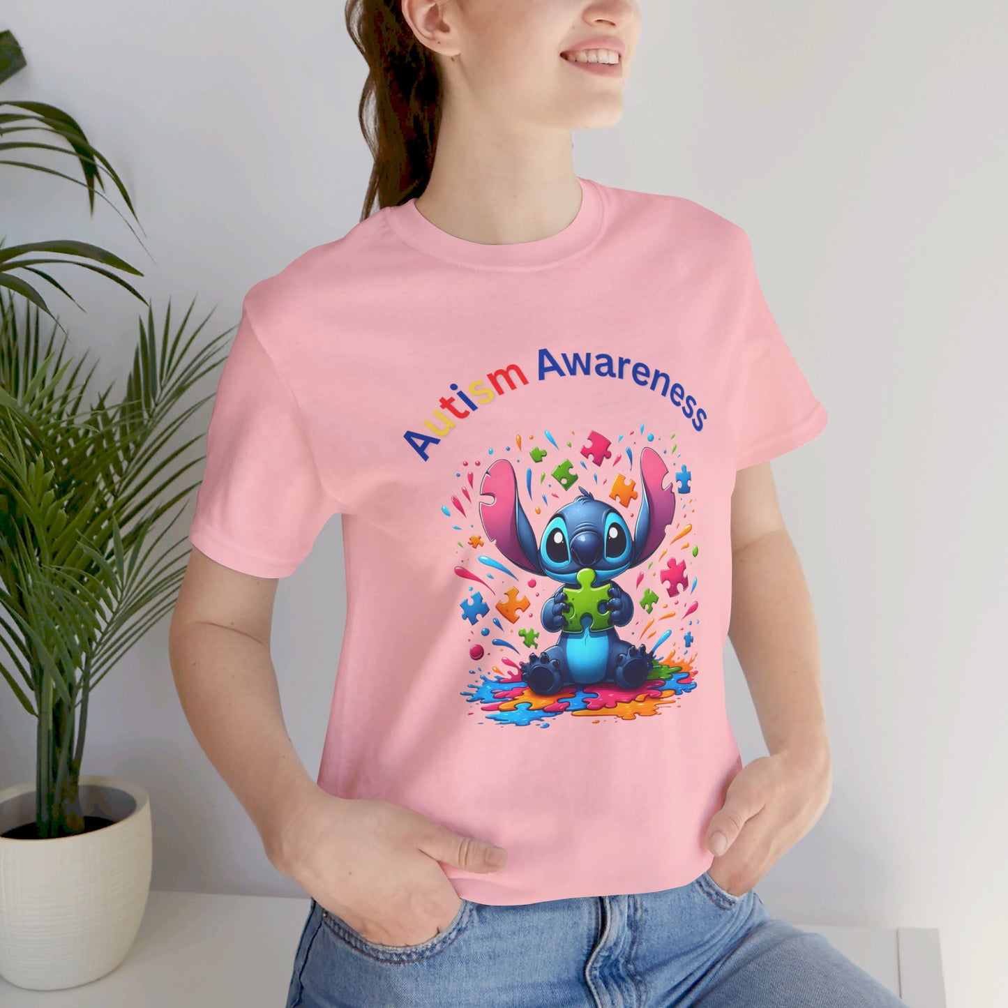 Stitch Autism Awareness Unisex Jersey Short Sleeve Tee