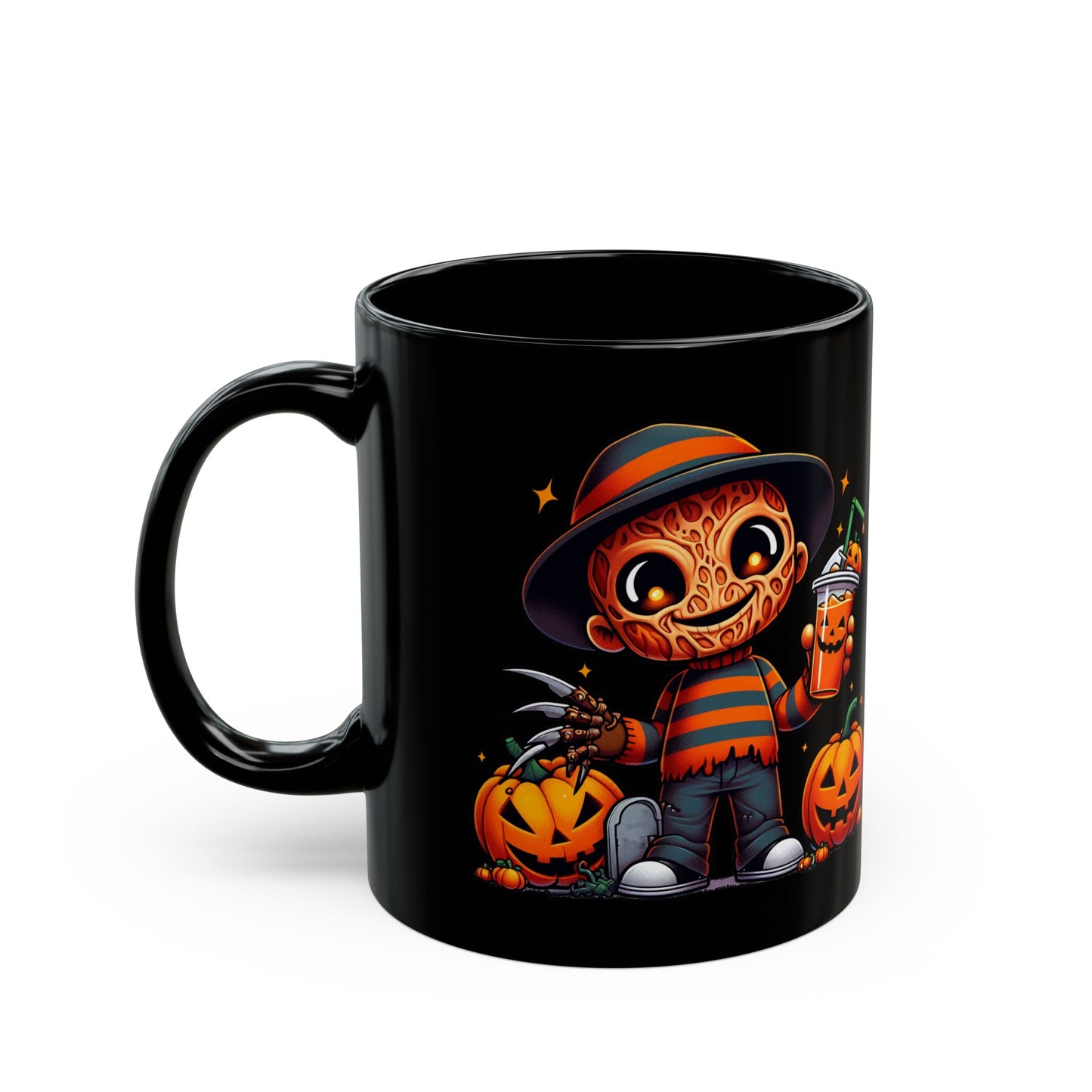 Little Freddy Halloween Black Mug (11oz)