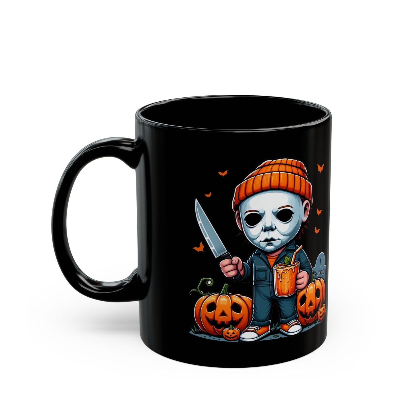 Little Michael Halloween Black Mug (11oz)