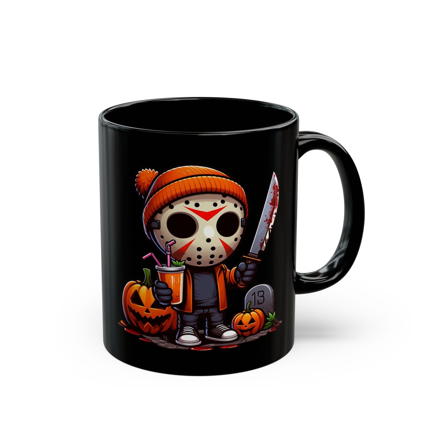 Little Jason Halloween Black Mug (11oz)