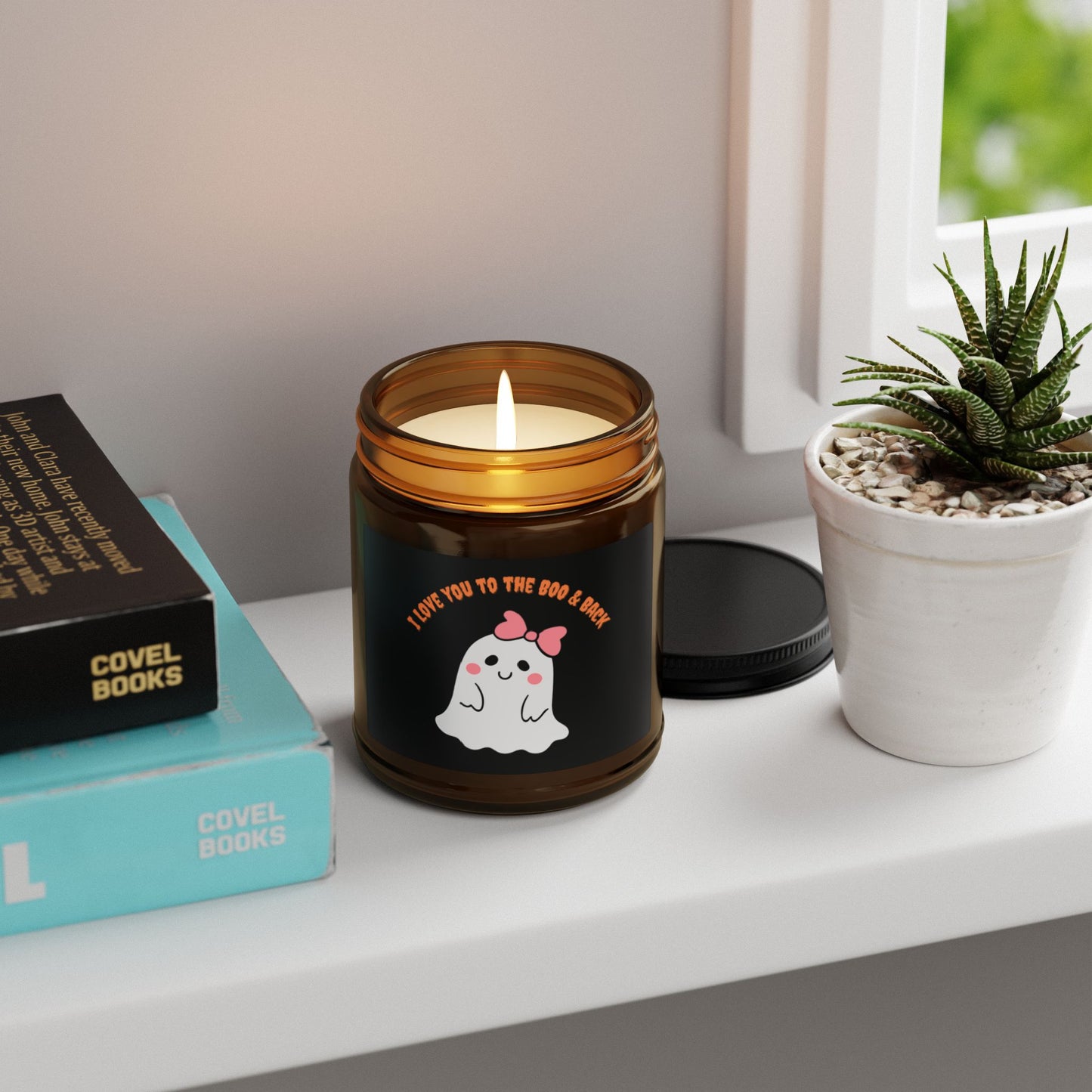 Boo & Back Scented Soy Candle (Multi-Size, Amber Jar)