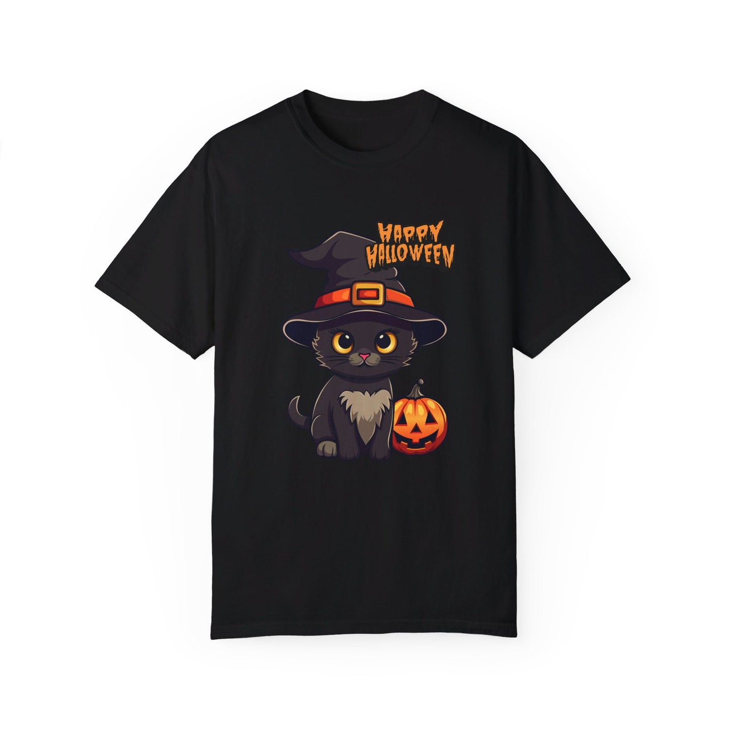 Happy Halloween Cat Shirt: Cute Witchy Style for Spooky Season