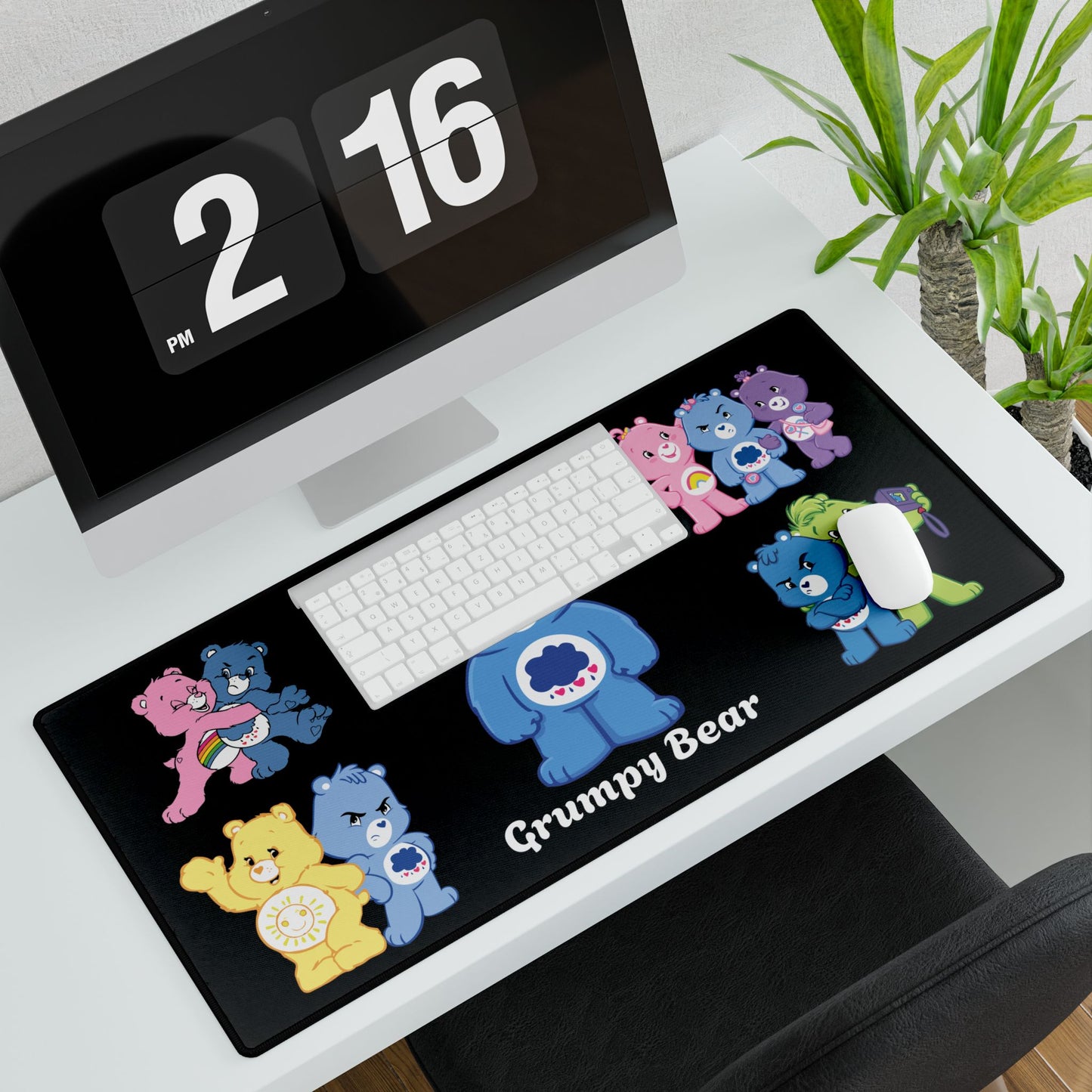 Grumpy Bear PC Mouse Pad: Nostalgic Care Bears Desk Accessory