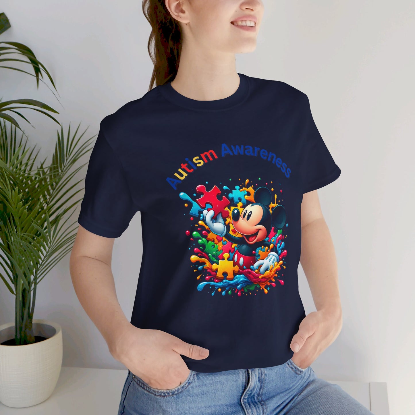 MIckey Autism Awareness Unisex Jersey Short Sleeve Tee