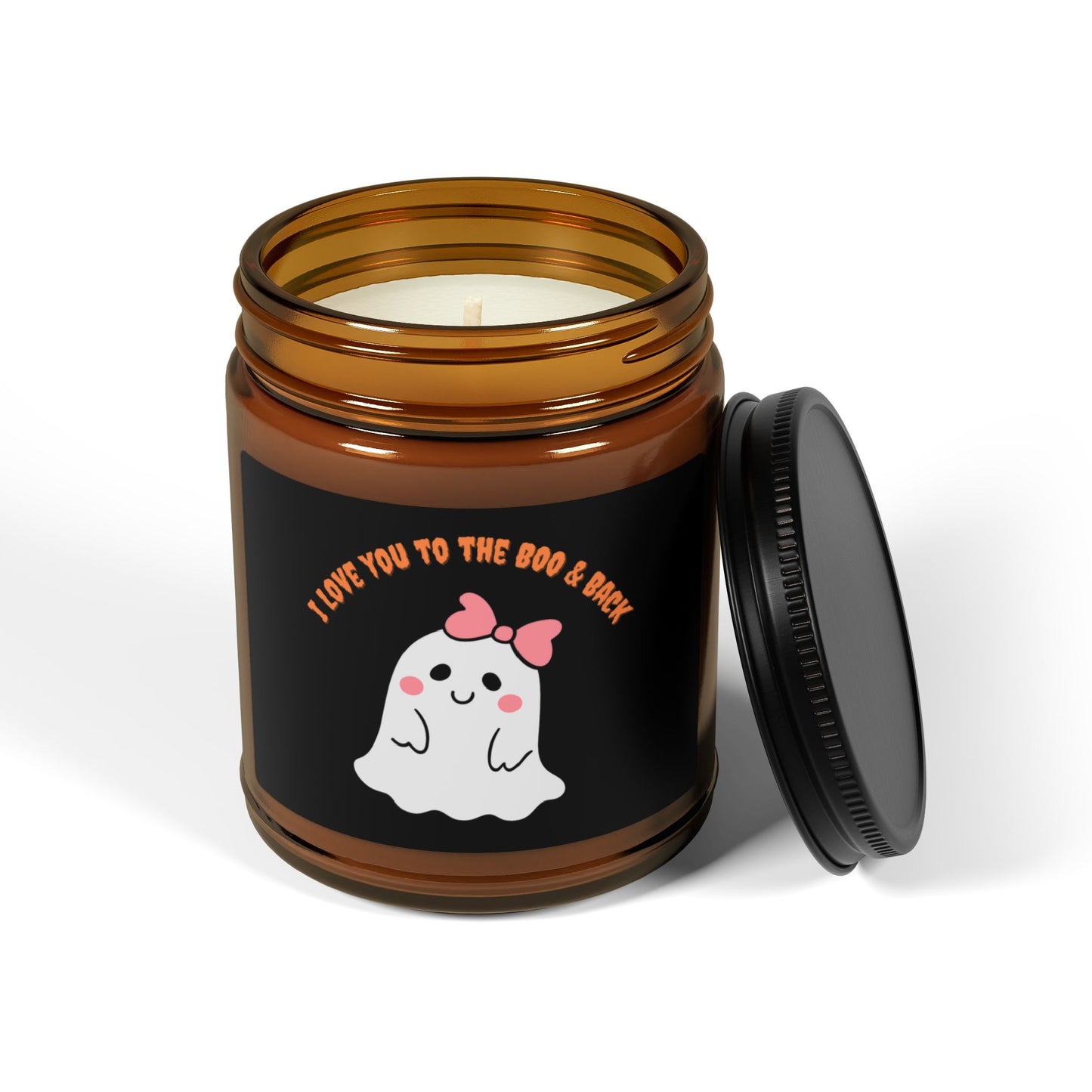 Boo & Back Scented Soy Candle (Multi-Size, Amber Jar)