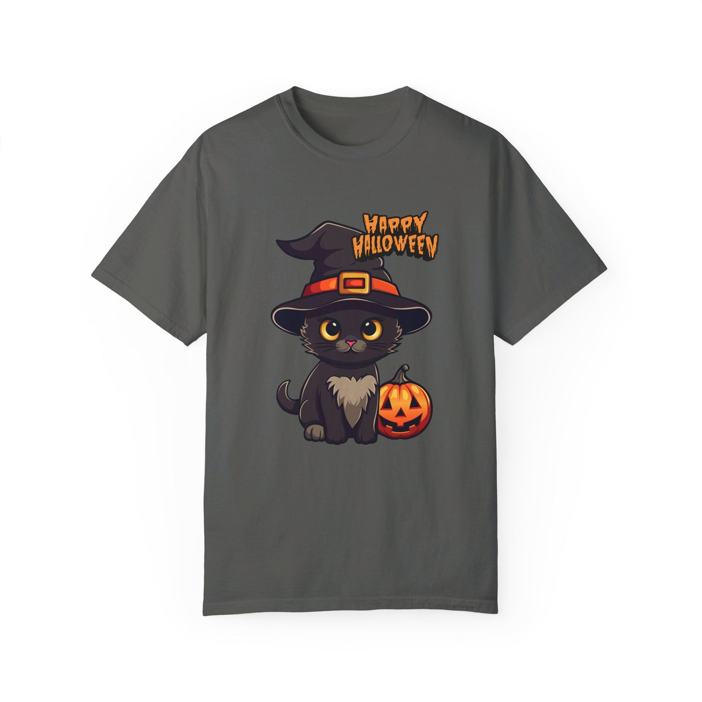 Happy Halloween Cat Shirt: Cute Witchy Style for Spooky Season