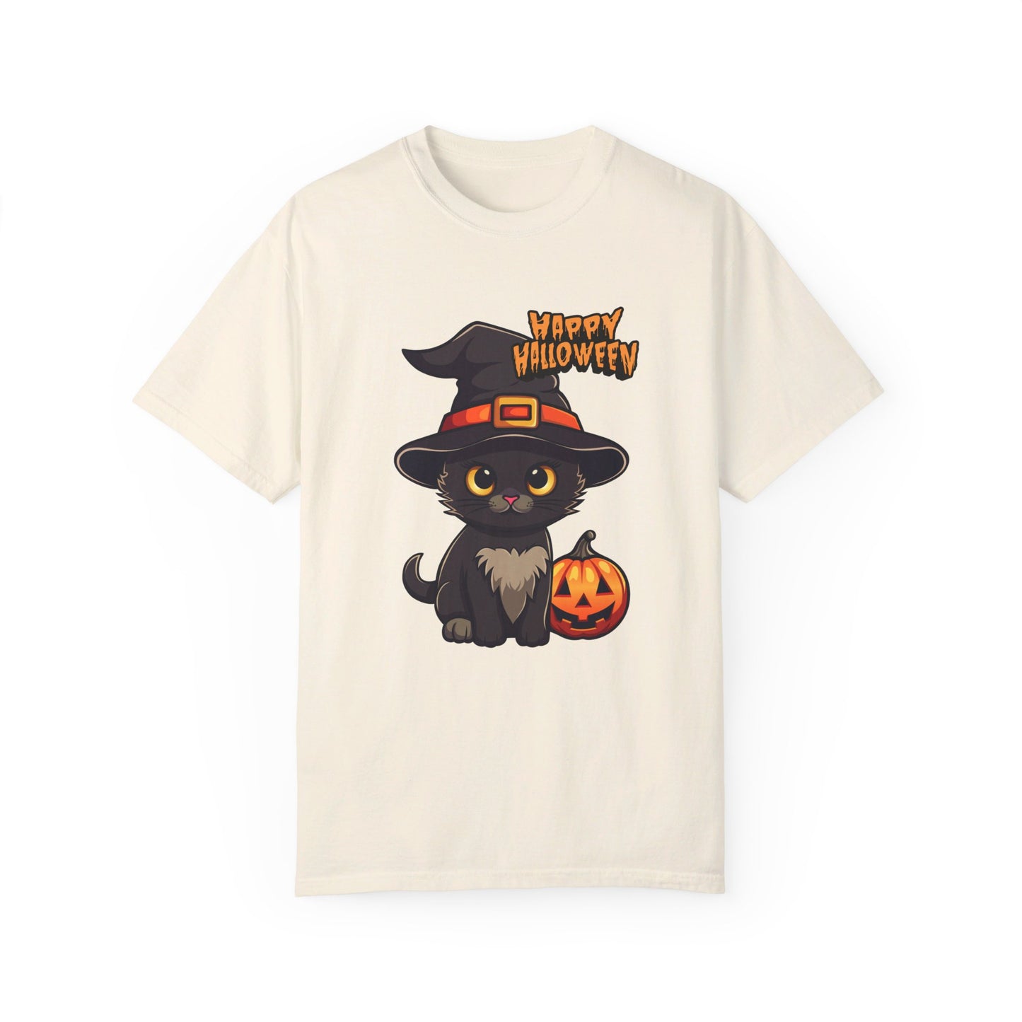 Happy Halloween Cat Shirt: Cute Witchy Style for Spooky Season