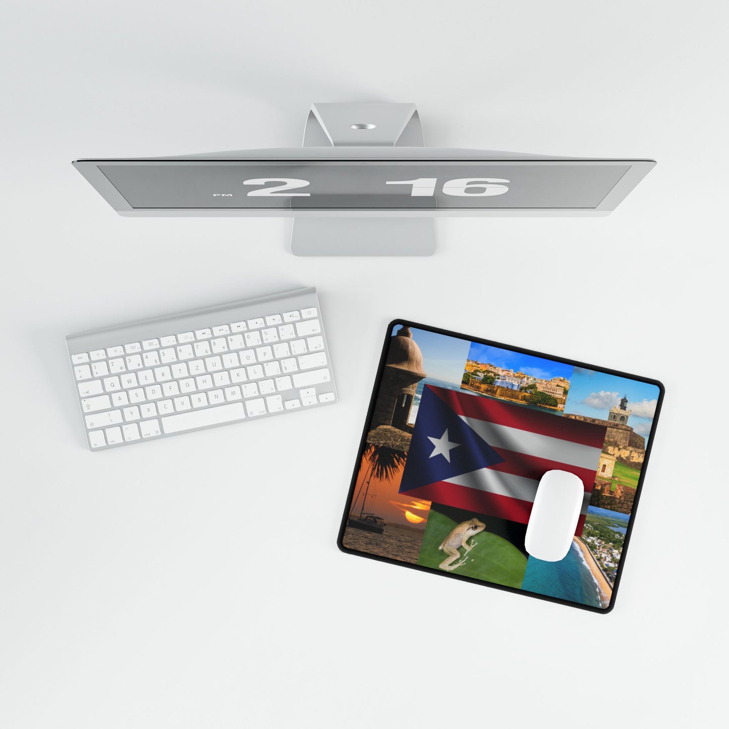 Puerto Rico Flag & Attractions PC Mouse Pad: Island Pride for Your Desk