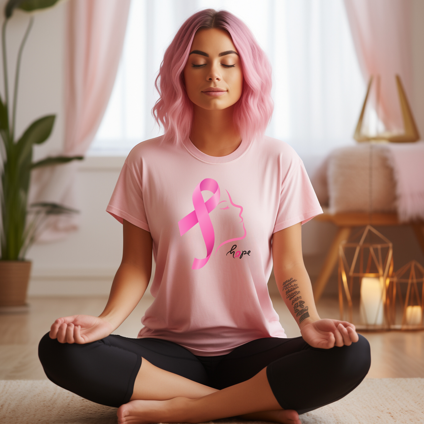 "Hope" Breast Cancer Awareness Unisex T-Shirt 2/side