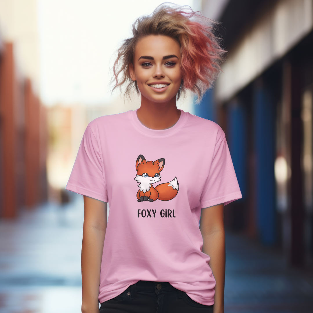 Foxy Girl Shirt: Cute Fox Design for Animal Lovers