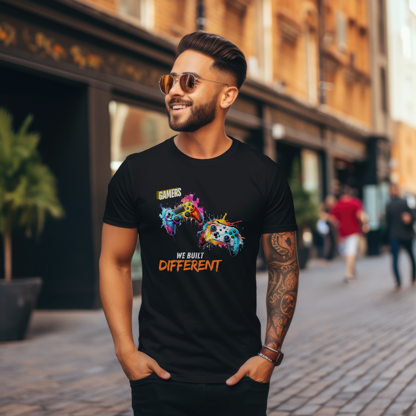 "Gamers We Built Different Shirt: Stand Out with Bold Gaming Style"