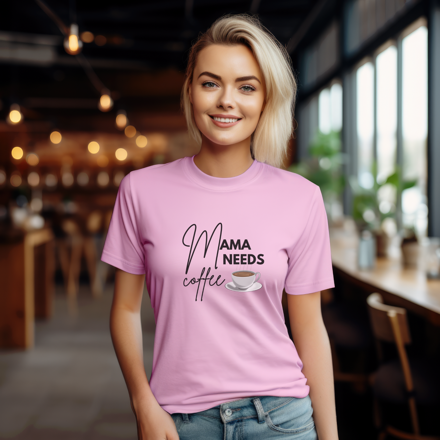 Mama Needs Coffee Shirt: Fun and Playful Style for Coffee-Loving Moms