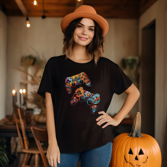 PS Double Controller Halloween Unisex T-shirt