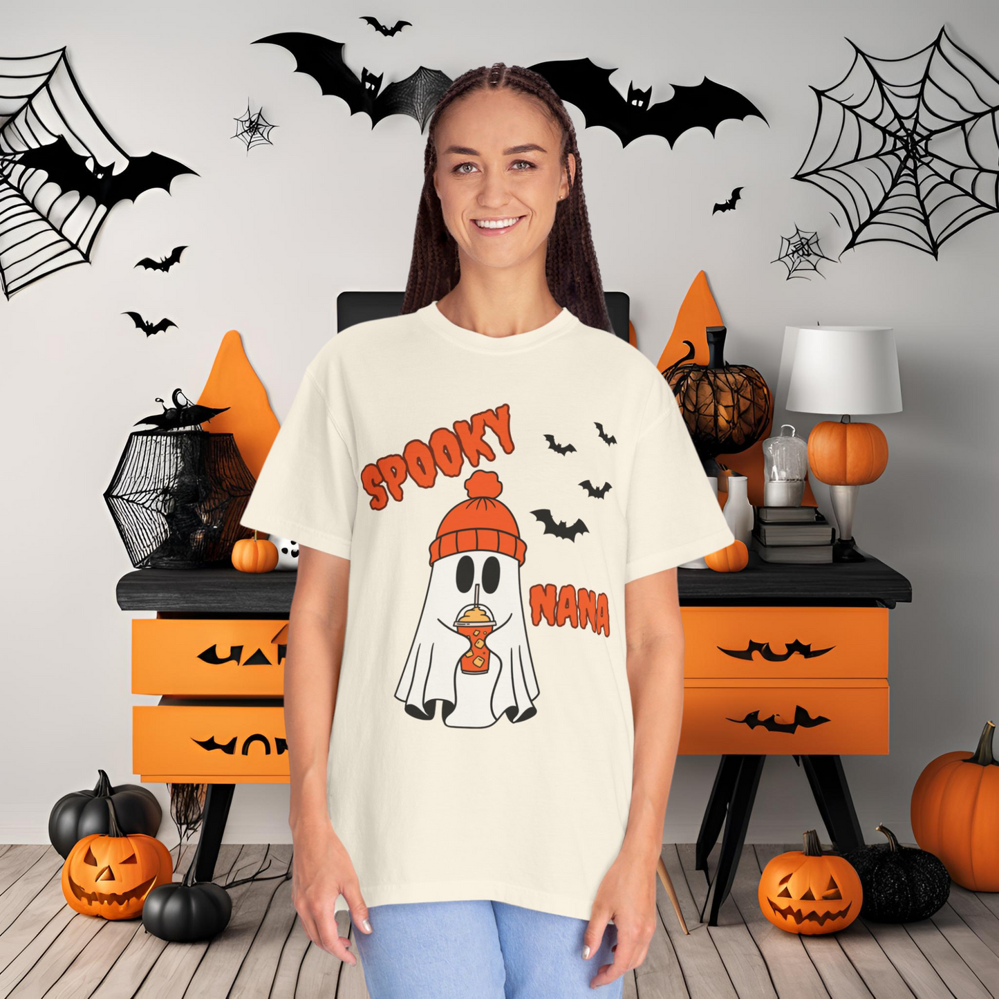 Spooky Nana Shirt: Fun Halloween Style with a Playful Ghost Design