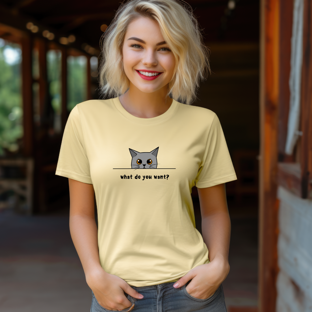 What Do You Want? Cat Shirt: Sassy & Fun Apparel for Cat Lovers